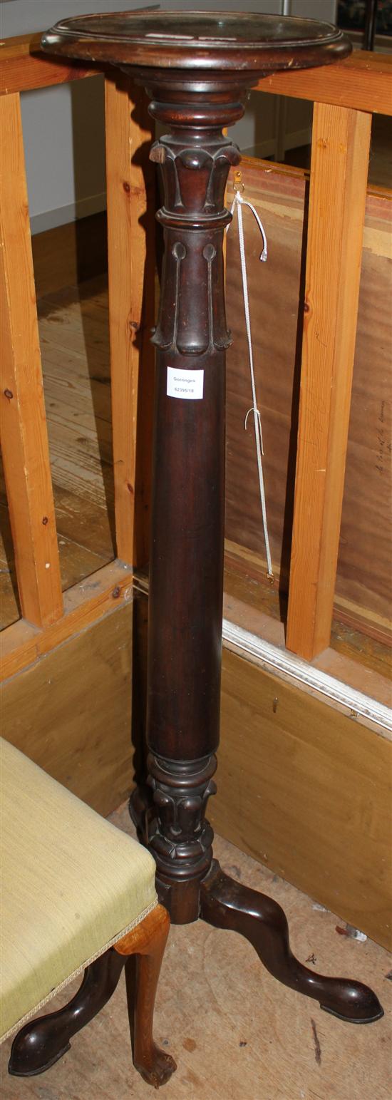 Mahogany torchere